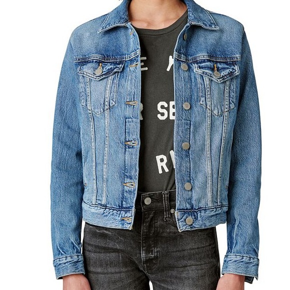 Lucky Brand 'Tomboy Trucker' Jean Jacket Customized with Patches Size: Small - Picture 3 of 8